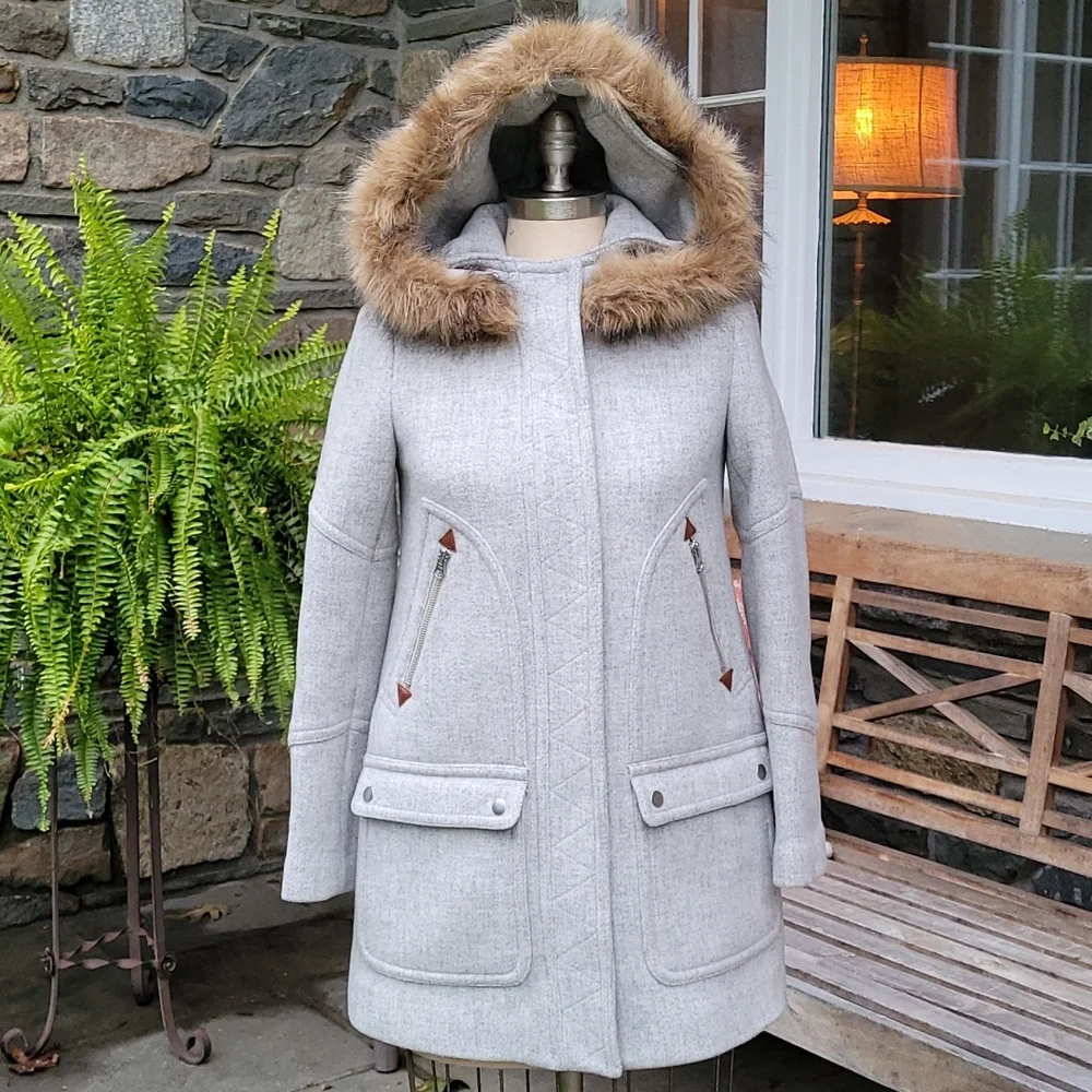 JCREW  chateau  parka  stadium  cloth  wool  jacket